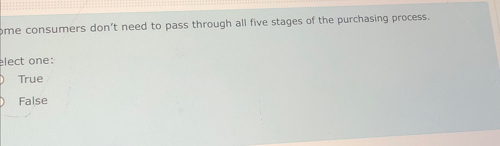  me consumers don't need to pass through all five stages of