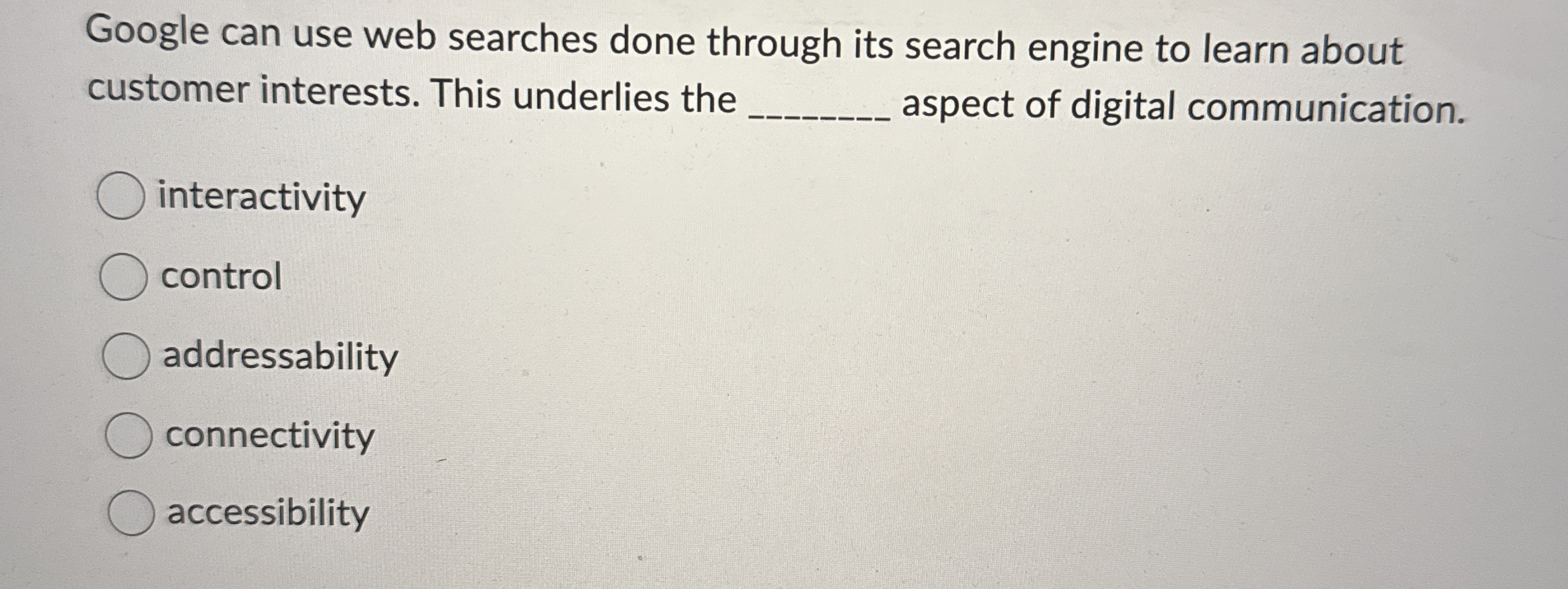  Google can use web searches done through its search engine to