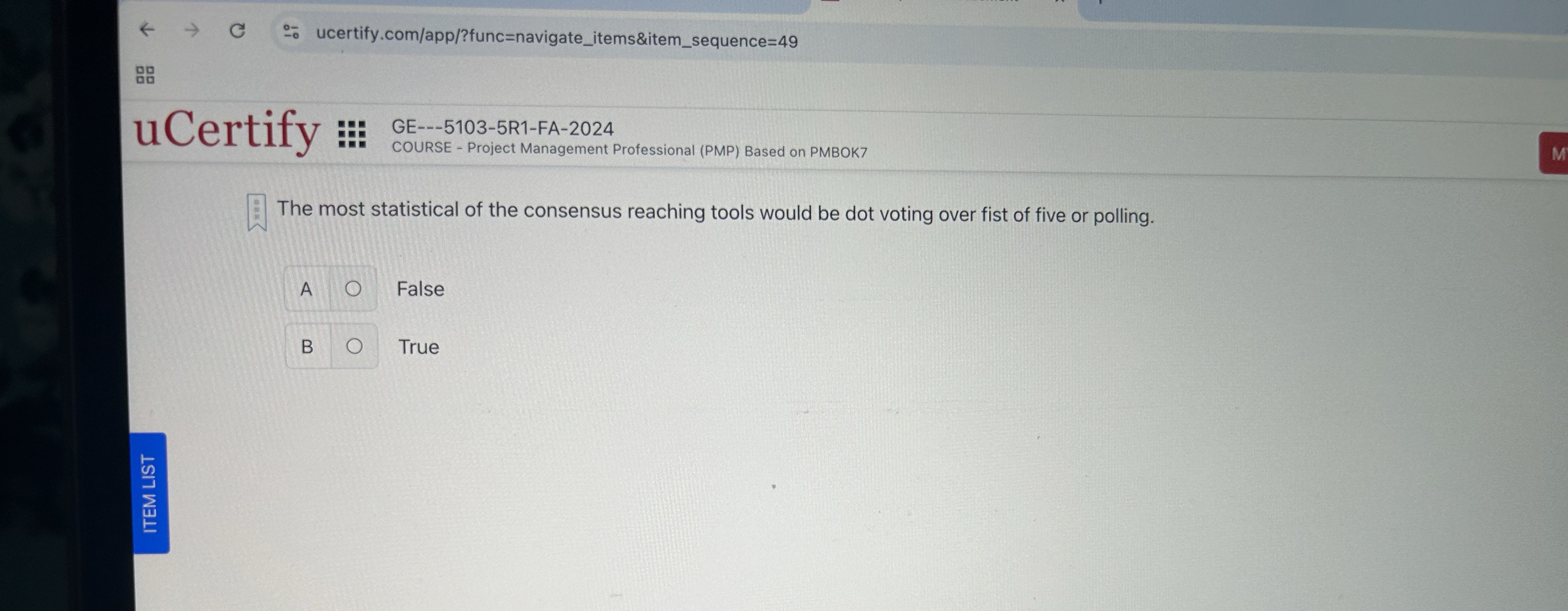  uCertify GE---5103-5R1-FA-2024 COURSE - Project Management Professional (PMP) Based on PMBOK7