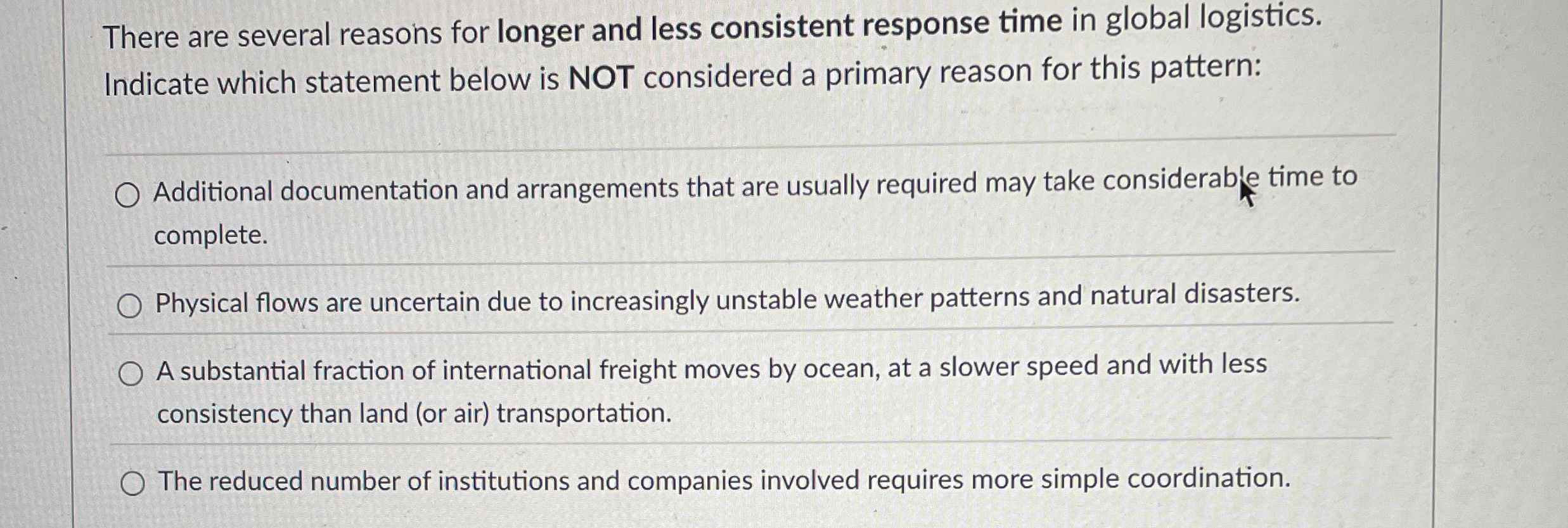  There are several reasons for longer and less consistent response time