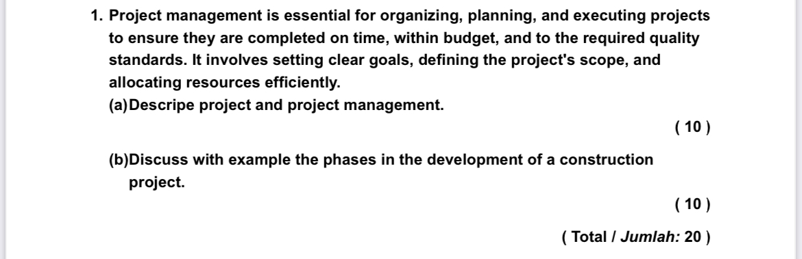  Project management is essential for organizing, planning, and executing projects to