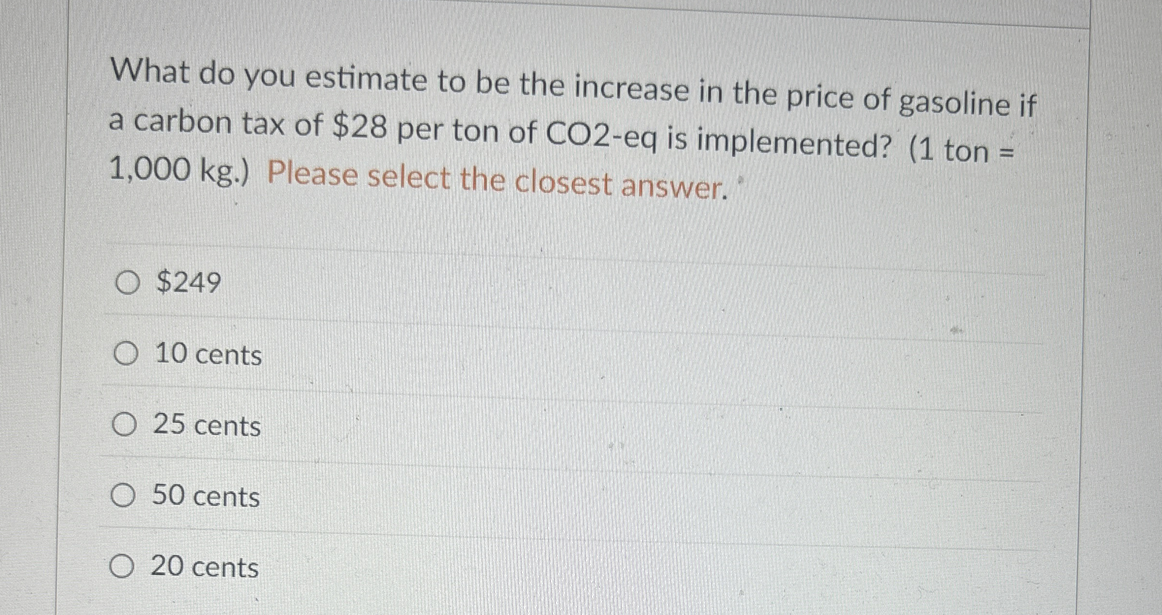  What do you estimate to be the increase in the price