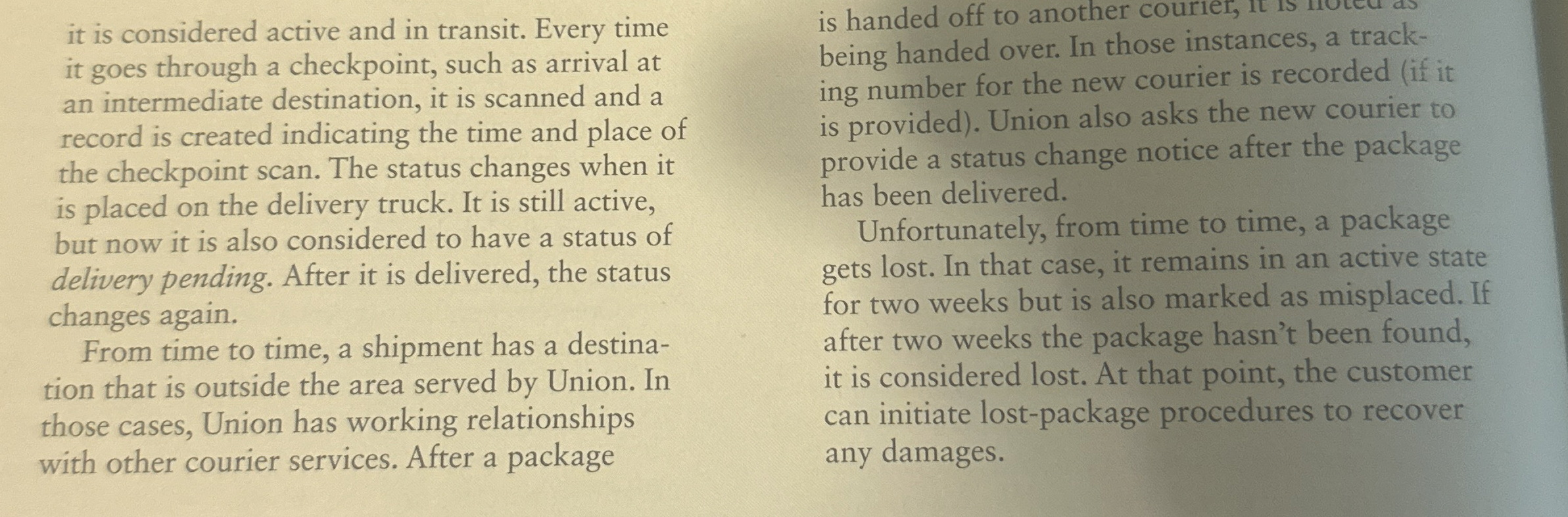  it is considered active and in transit. Every time it goes