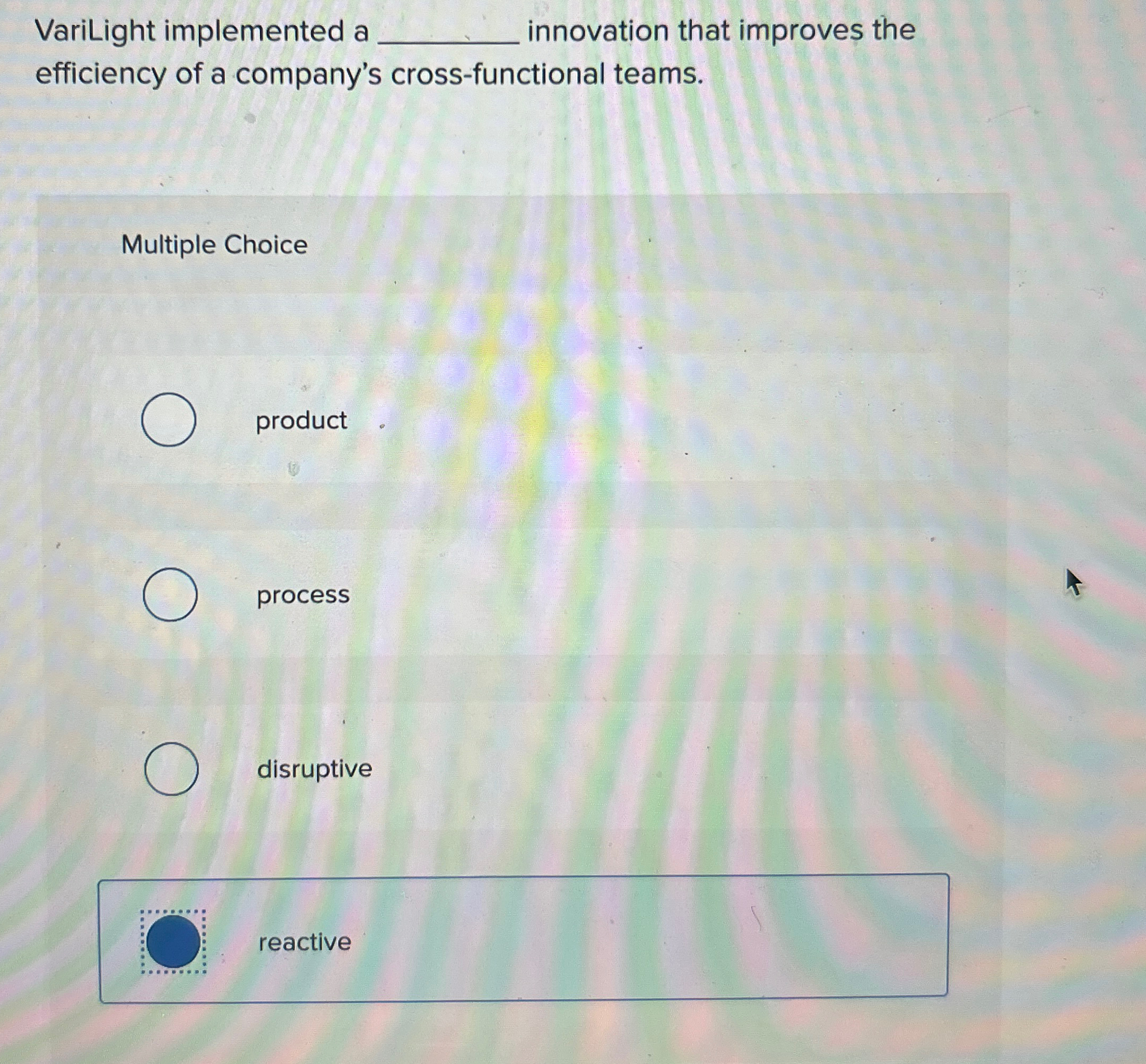  VariLight implemented a q, innovation that improves the efficiency of a