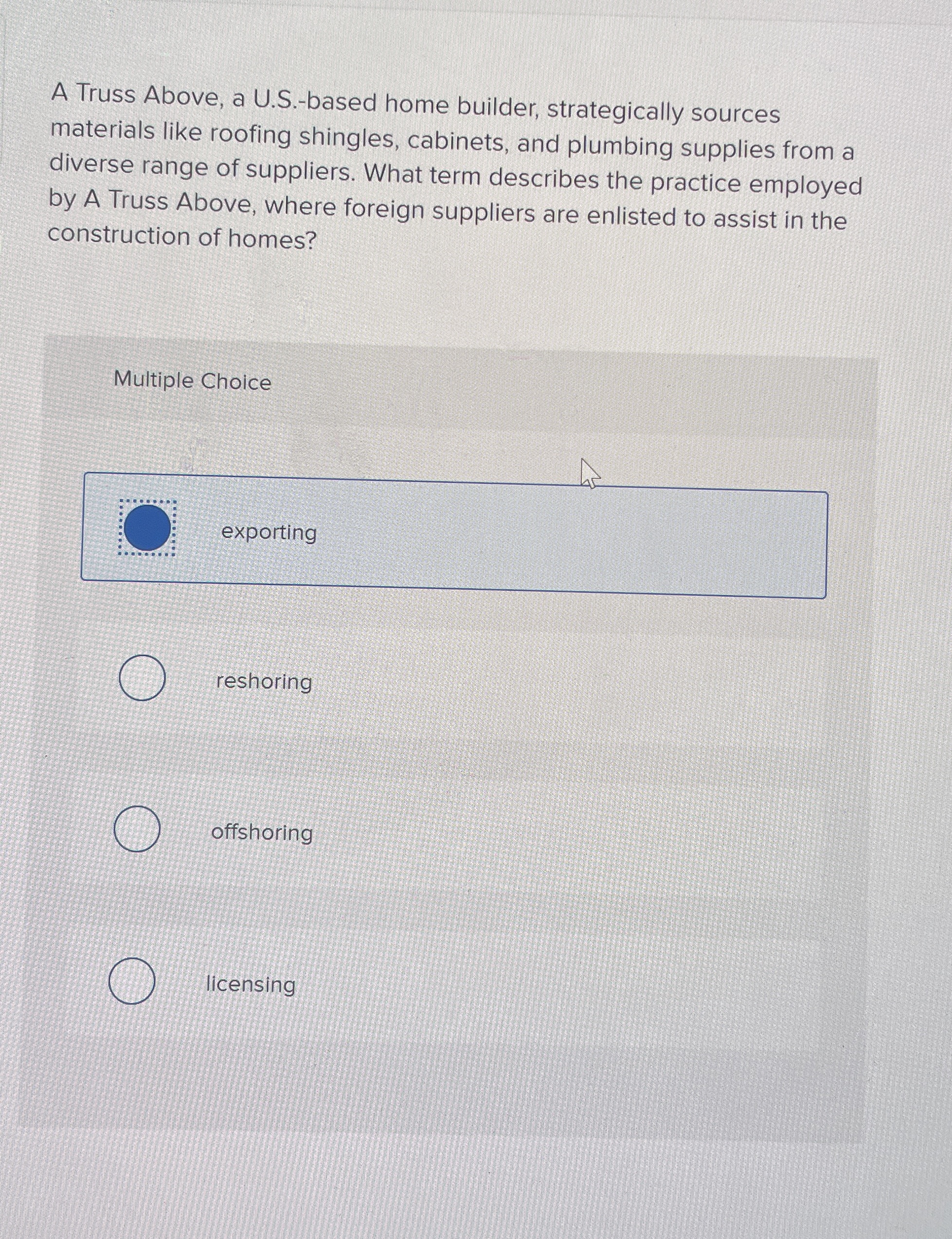  A Truss Above, a U.S.-based home builder, strategically sources materials like