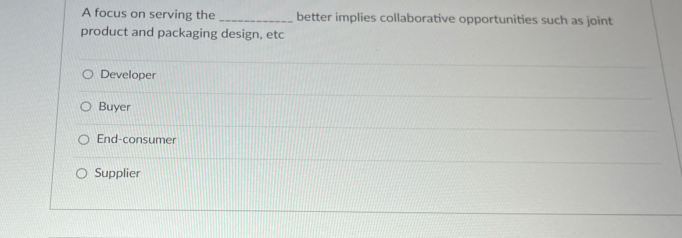  A focus on serving the better implies collaborative opportunities such as