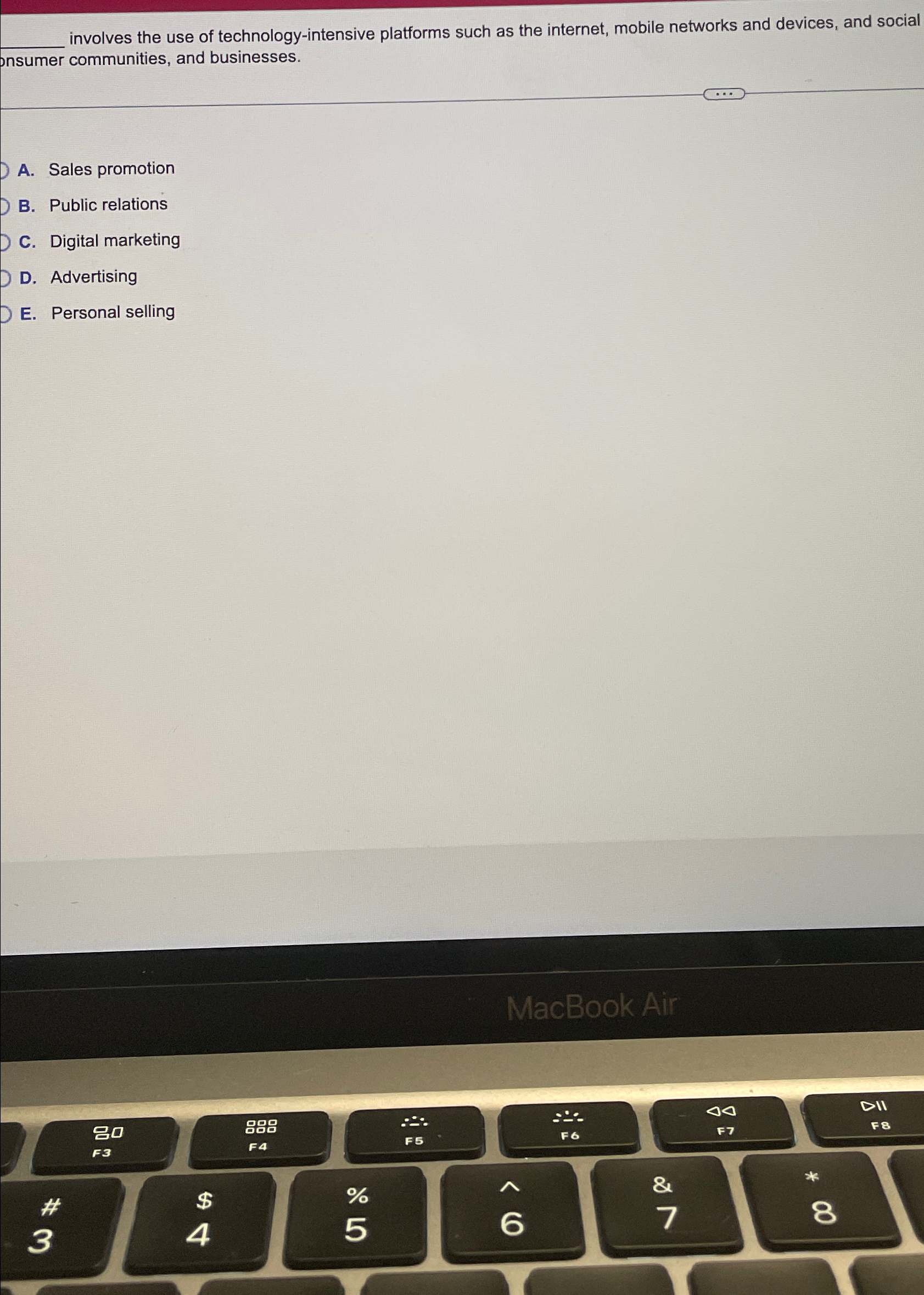  involves the use of technology-intensive platforms such as the internet, mobile