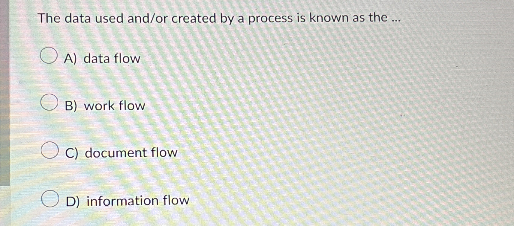  The data used and/or created by a process is known as