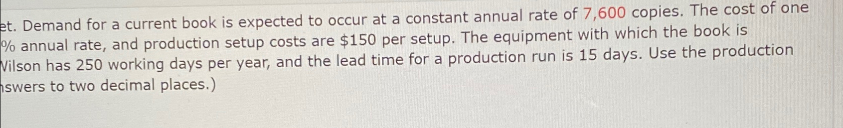  et. Demand for a current book is expected to occur at