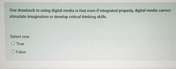  One drawback to using digital media is that even if integrated