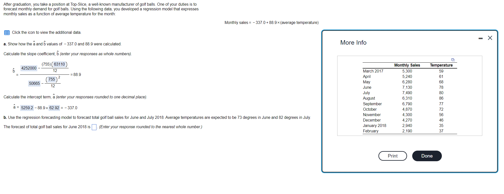  After graduation, you take a position at Top-Slice, a well-known manufacturer
