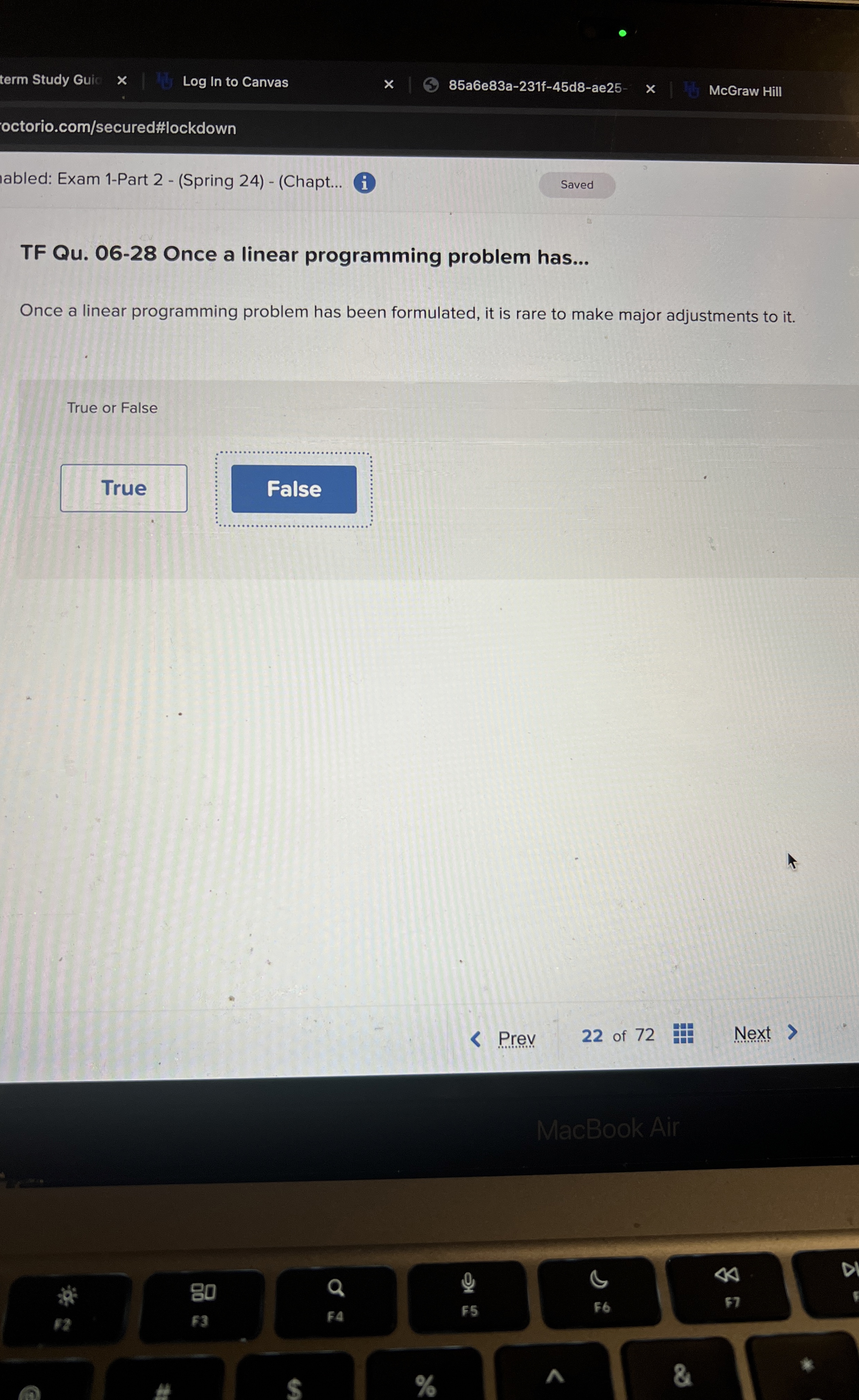  TF Qu.06-28 Once a linear programming problem has... Once a linear