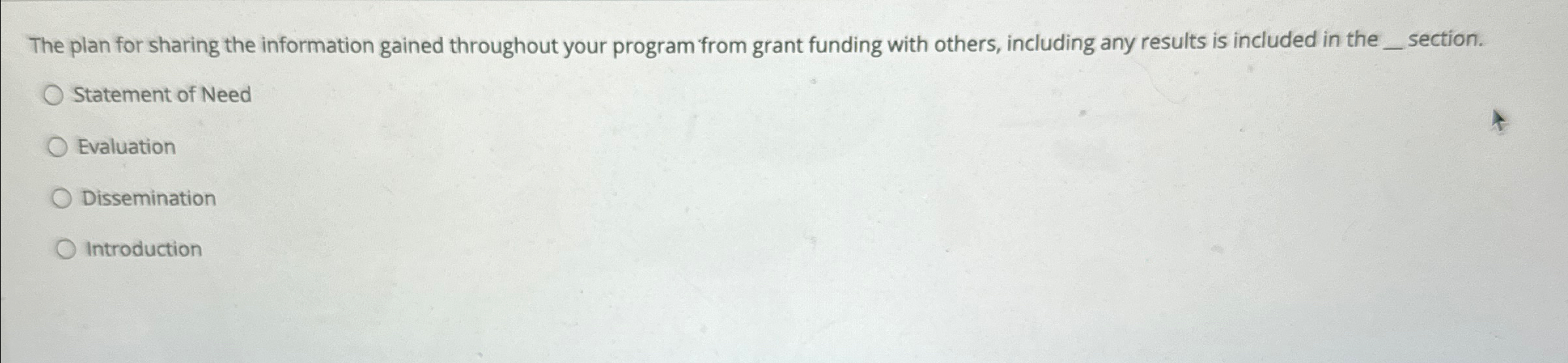  The plan for sharing the information gained throughout your program from