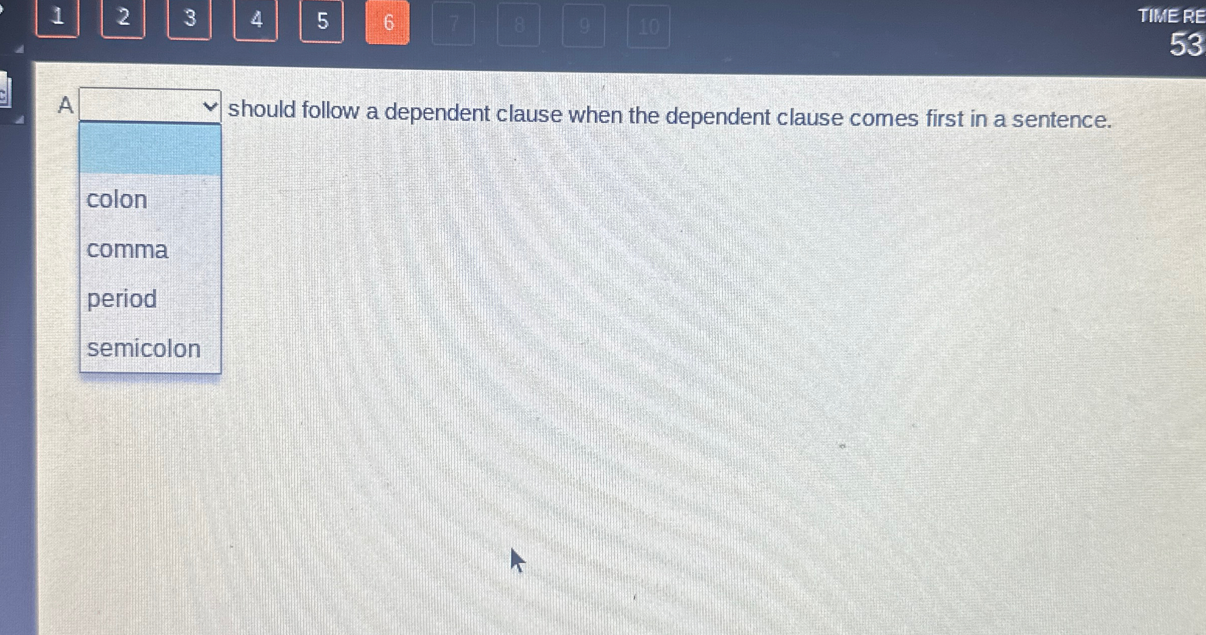  A should follow a dependent clause when the dependent clause comes