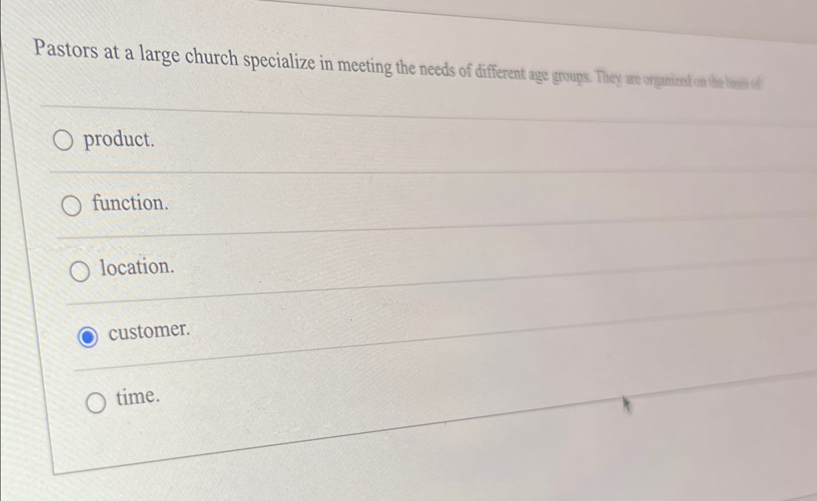  product. function. location. customer. time. 