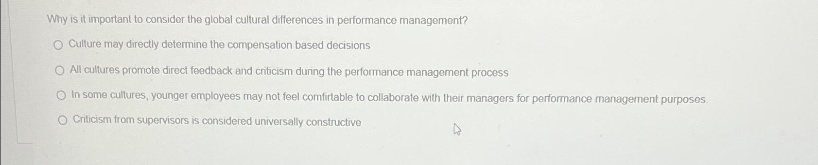  Why is it important to consider the global cultural differences in