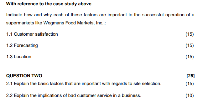  With reference to the case study above Indicate how and why