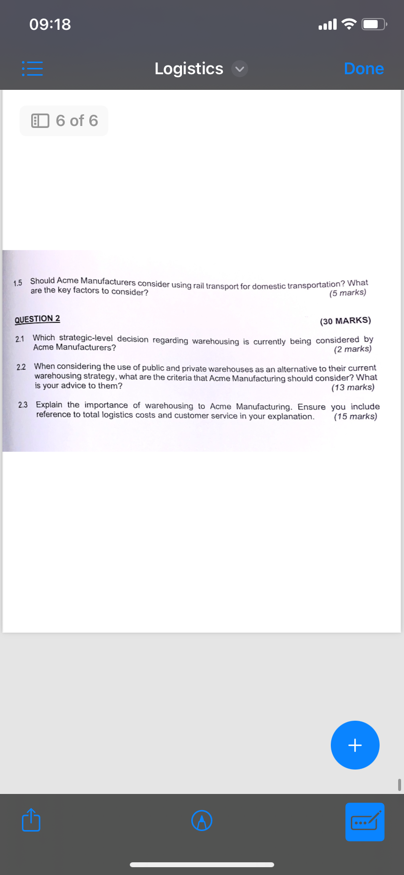  QUESTION 2 2.1 Which strategic-level decision regarding warehousing is currently being