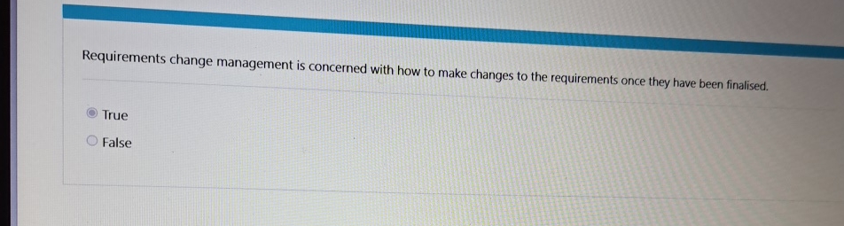  Requirements change management is concerned with how to make changes to