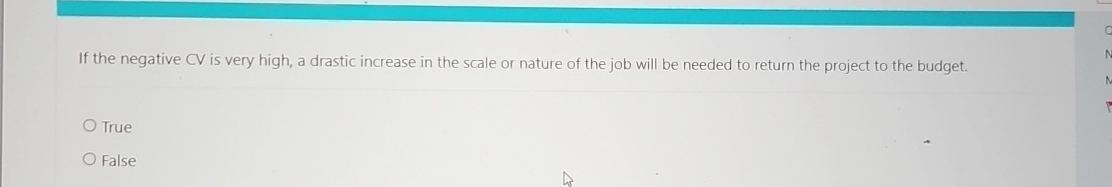  If the negative CV is very high, a drastic increase in
