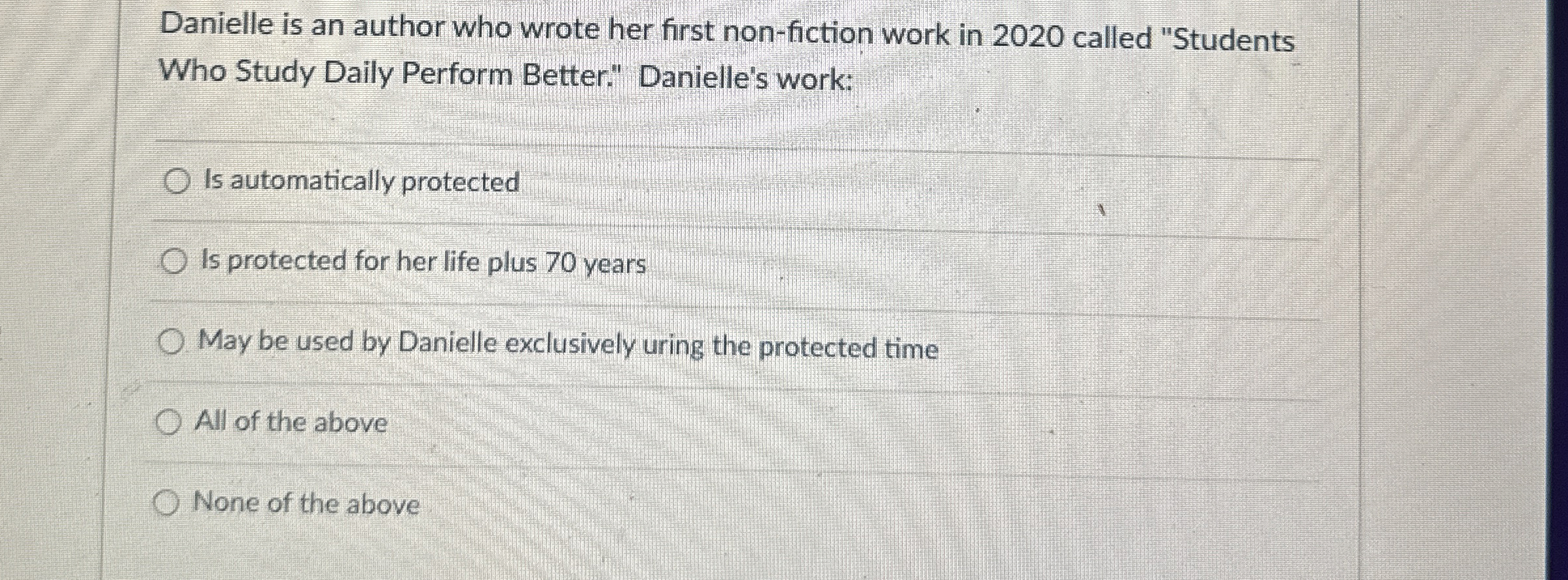  Danielle is an author who wrote her first non-fiction work in