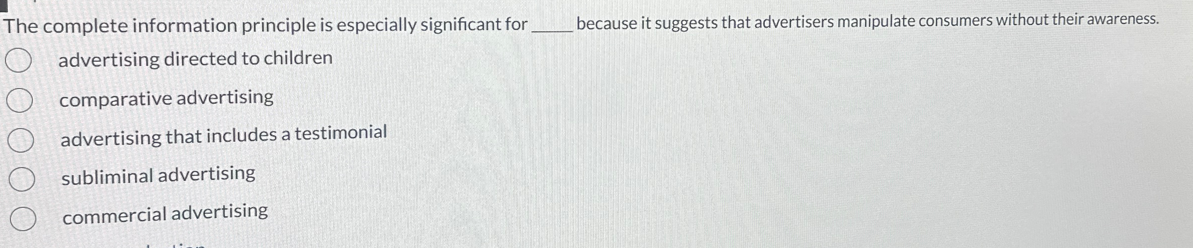  The complete information principle is especially significant for q, because it