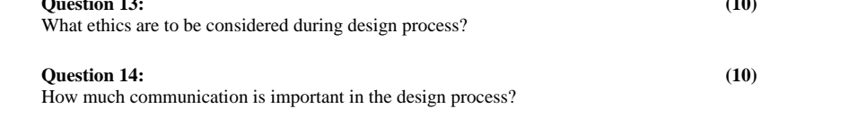  Question 14: How much communication is important in the design process?