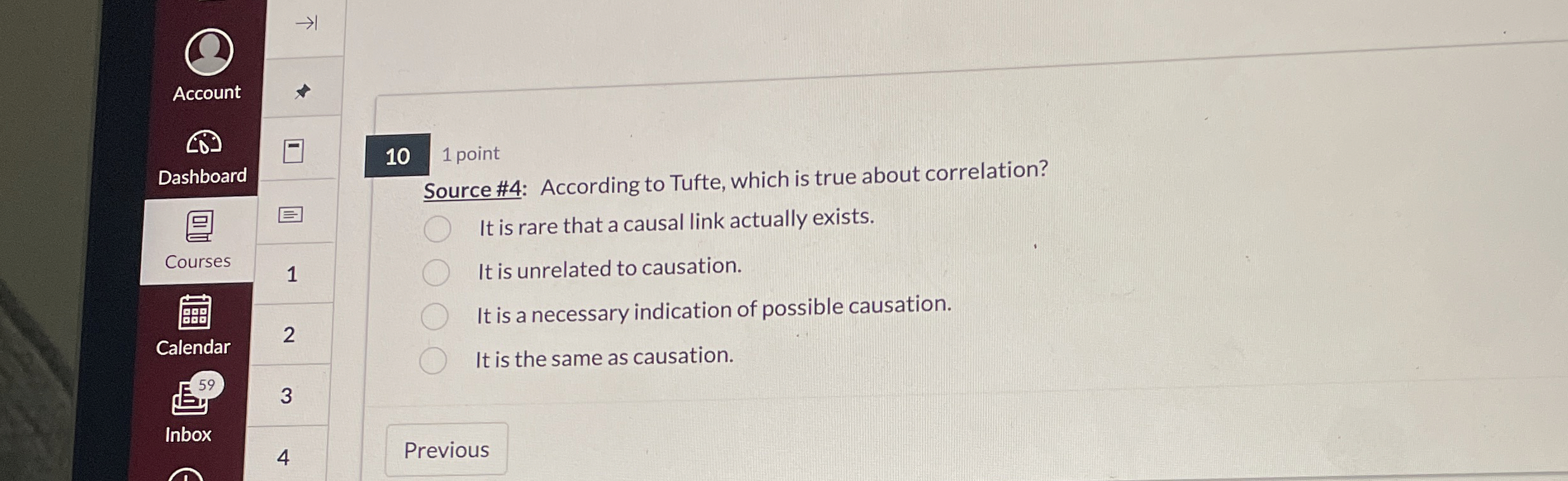  Account 10 1 point Dashboard Source #4: According to Tufte, which