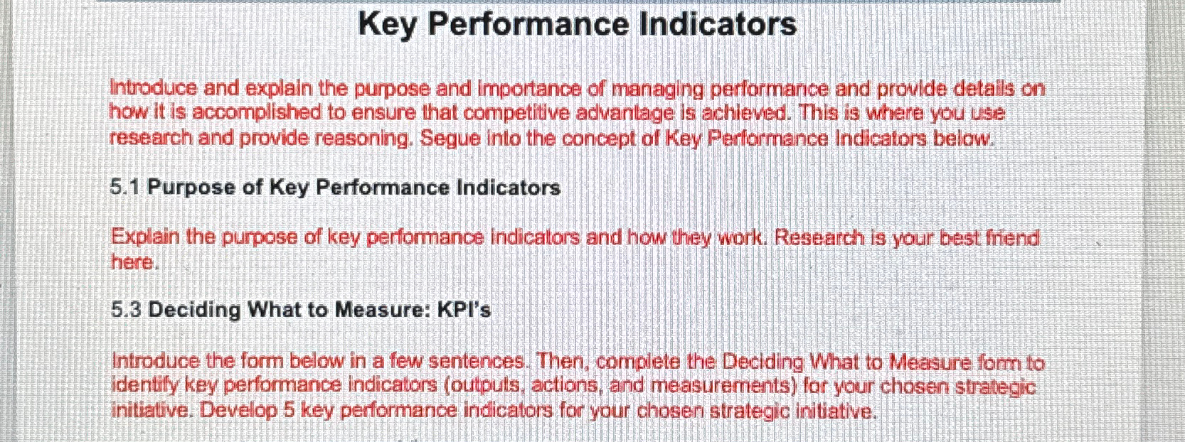  Key Performance Indicators Introduce and explain the purpose and importance of