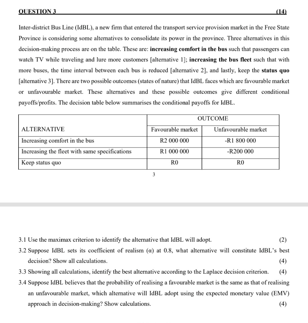 Inter-district Bus Line (IdBL), a new firm that entered the transport