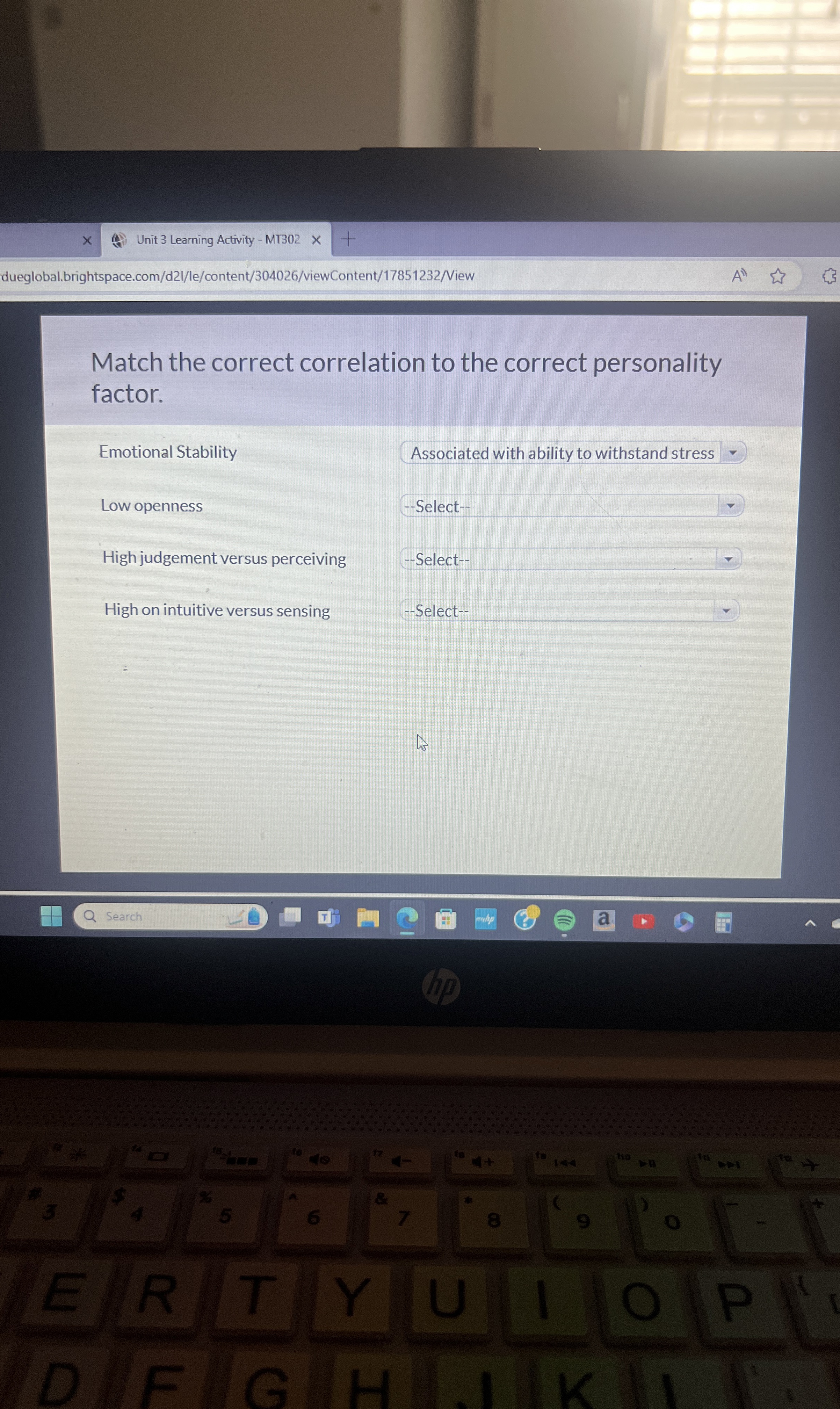  Unit 3 Learning Activity - MT302 dueglobal.brightspace.com/d2l/le/content/304026/viewContent/17851232/View Match the correct correlation