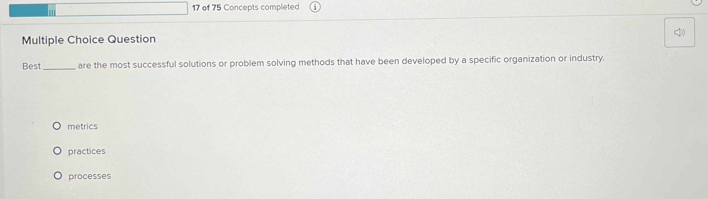  Multiple Choice Question Best are the most successful solutions or problem