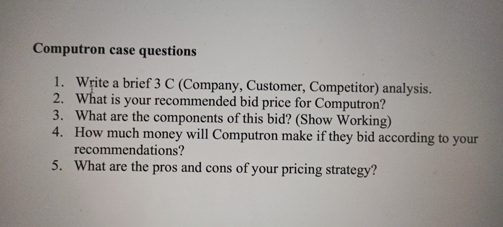 computron case 2006 haward case study Computron case questions Write a