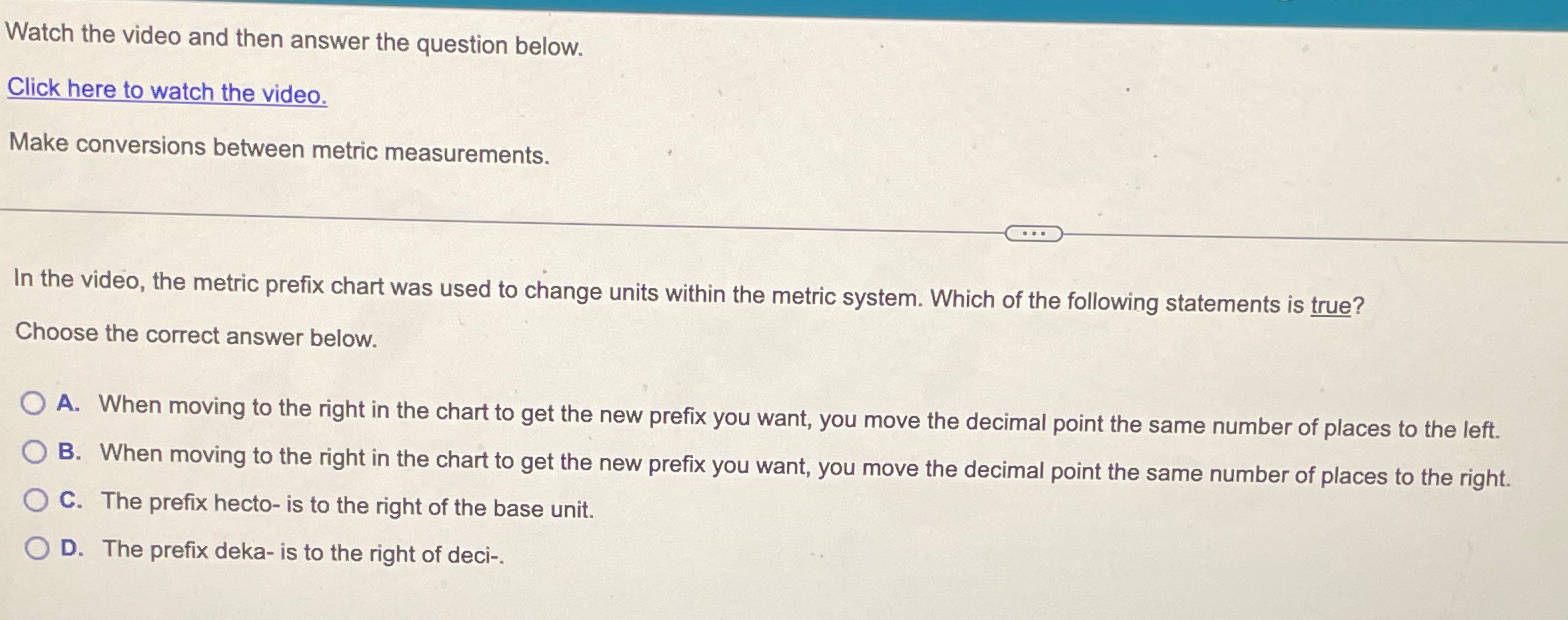  Watch the video and then answer the question below. Click here