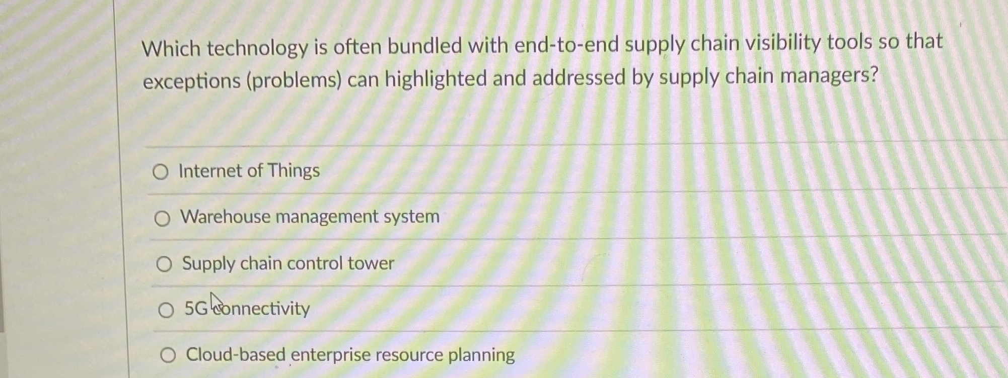  Which technology is often bundled with end-to-end supply chain visibility tools