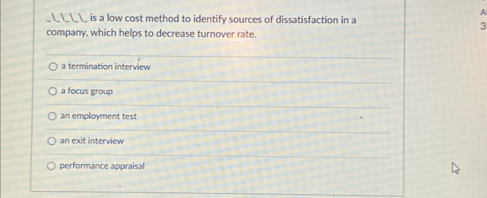  LL_ is a low cost method to identify sources of dissatisfaction