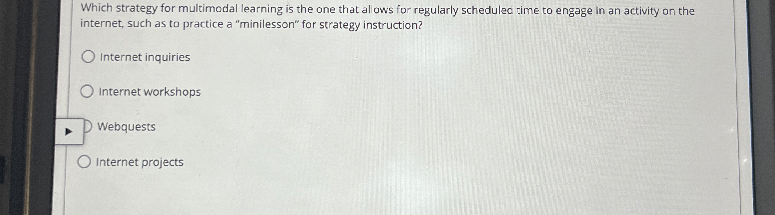  Which strategy for multimodal learning is the one that allows for