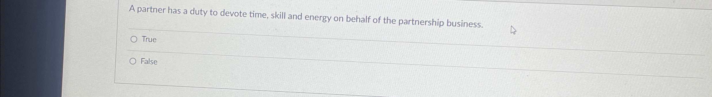  A partner has a duty to devote time, skill and energy