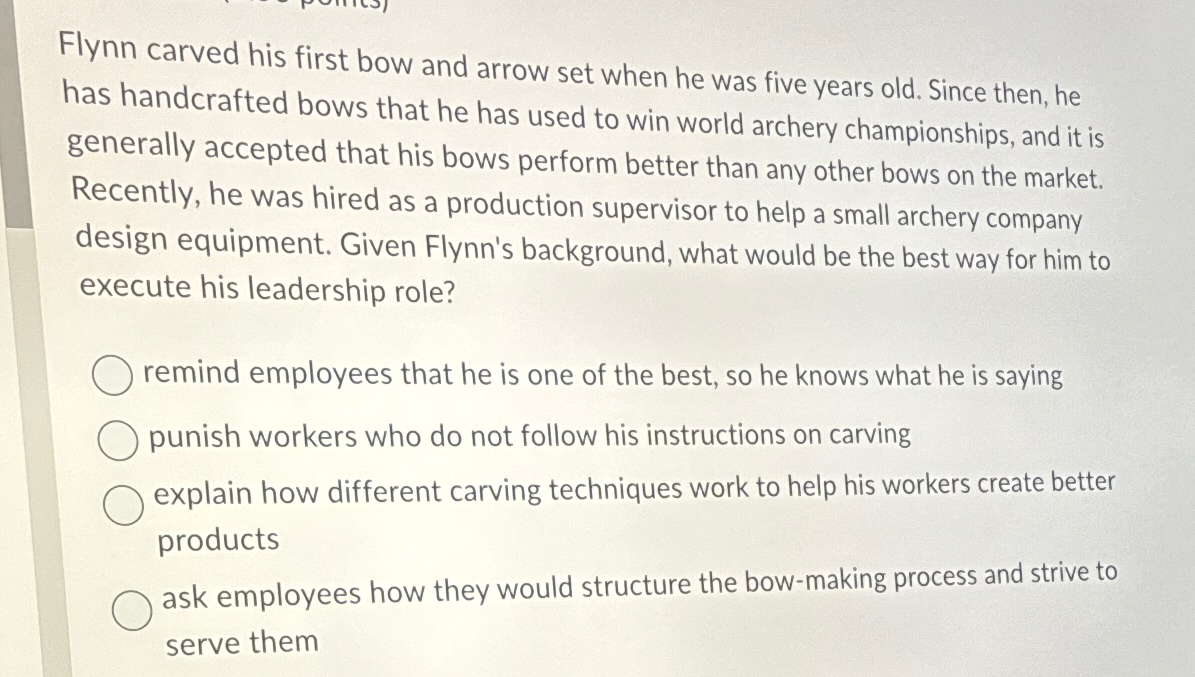  Flynn carved his first bow and arrow set when he was