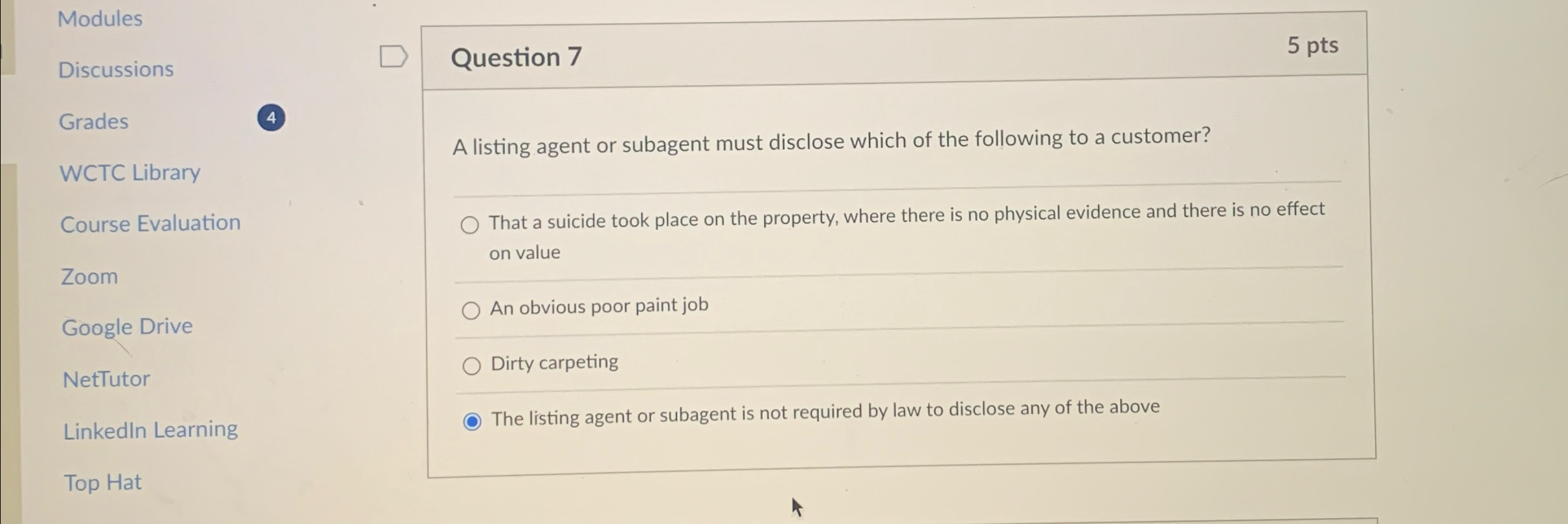  Modules Discussions Grades WCTC Library Course Evaluation Zoom Google Drive NetTutor