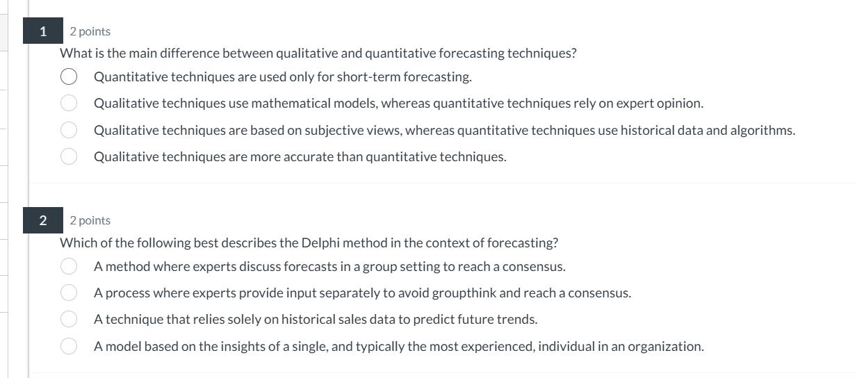  1 2 points What is the main difference between qualitative and