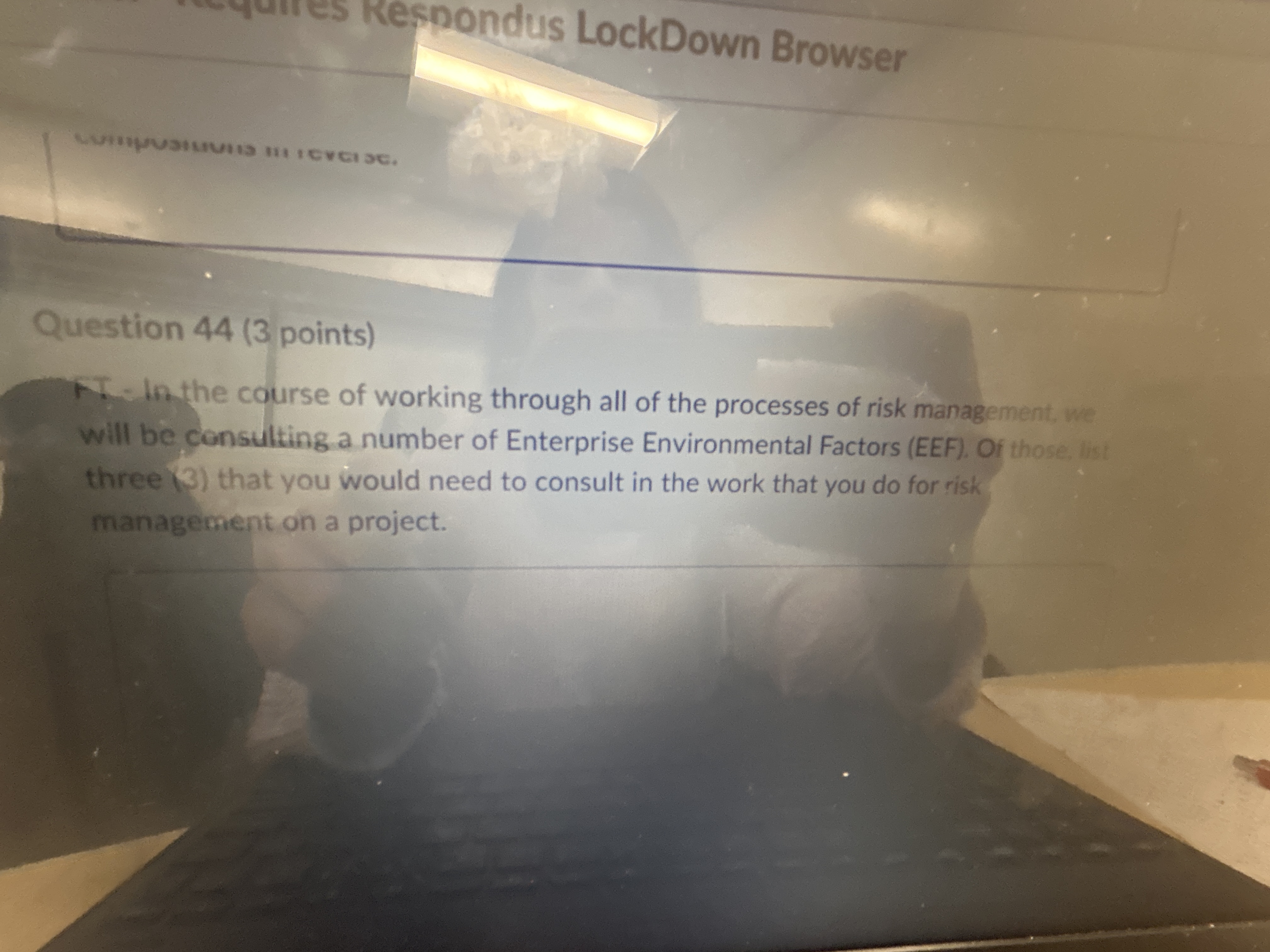  Question 44(3 points) N. In the course of working through all