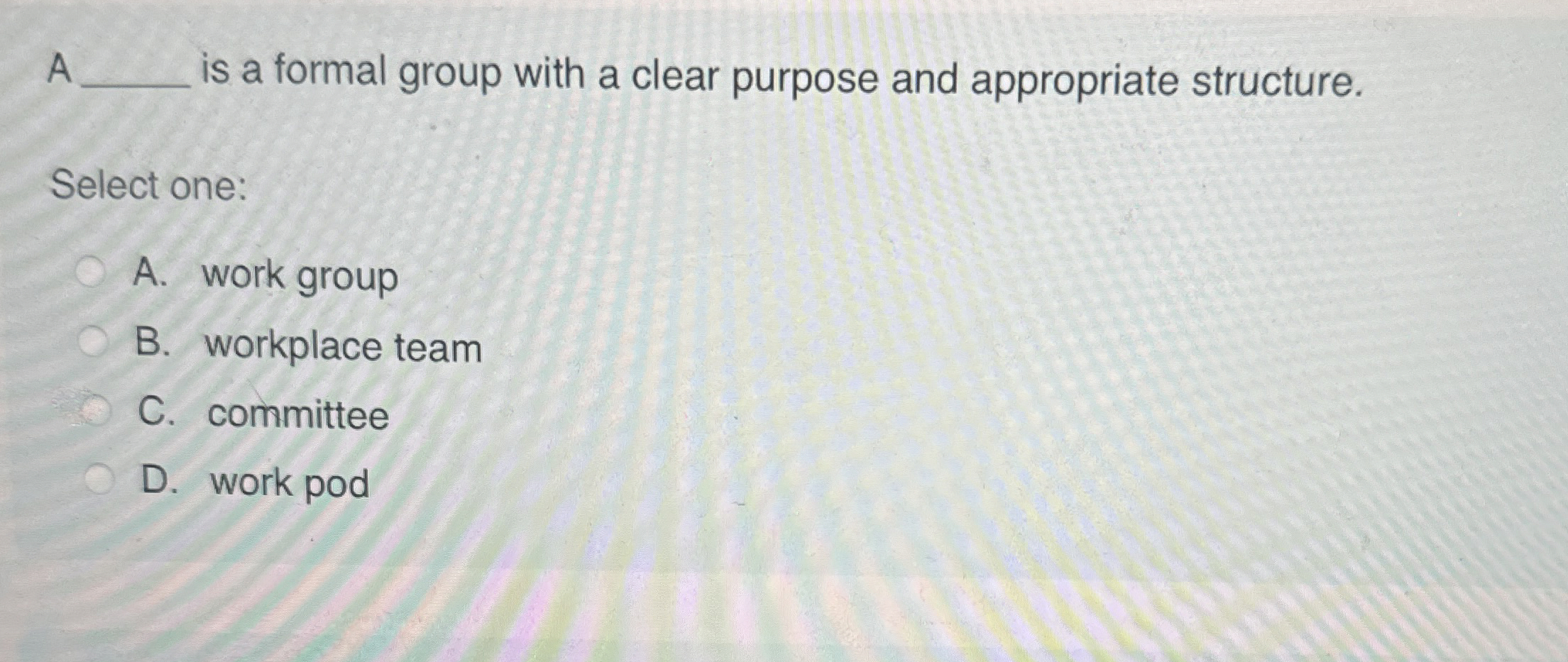  A is a formal group with a clear purpose and appropriate