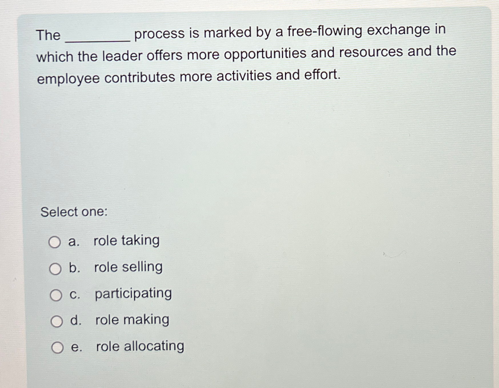  The process is marked by a free-flowing exchange in which the