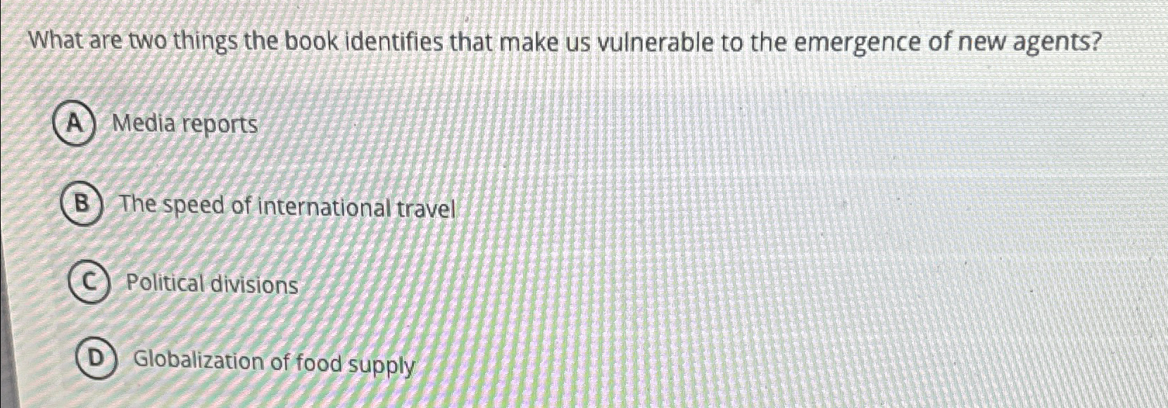  What are two things the book identifies that make us vulnerable