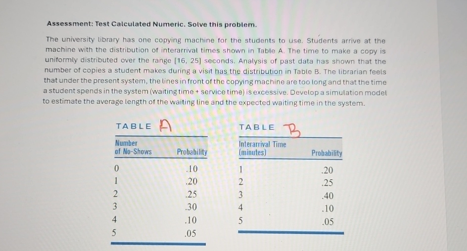  Assessment: Test Calculated Numeric. Solve this problem. The university library has
