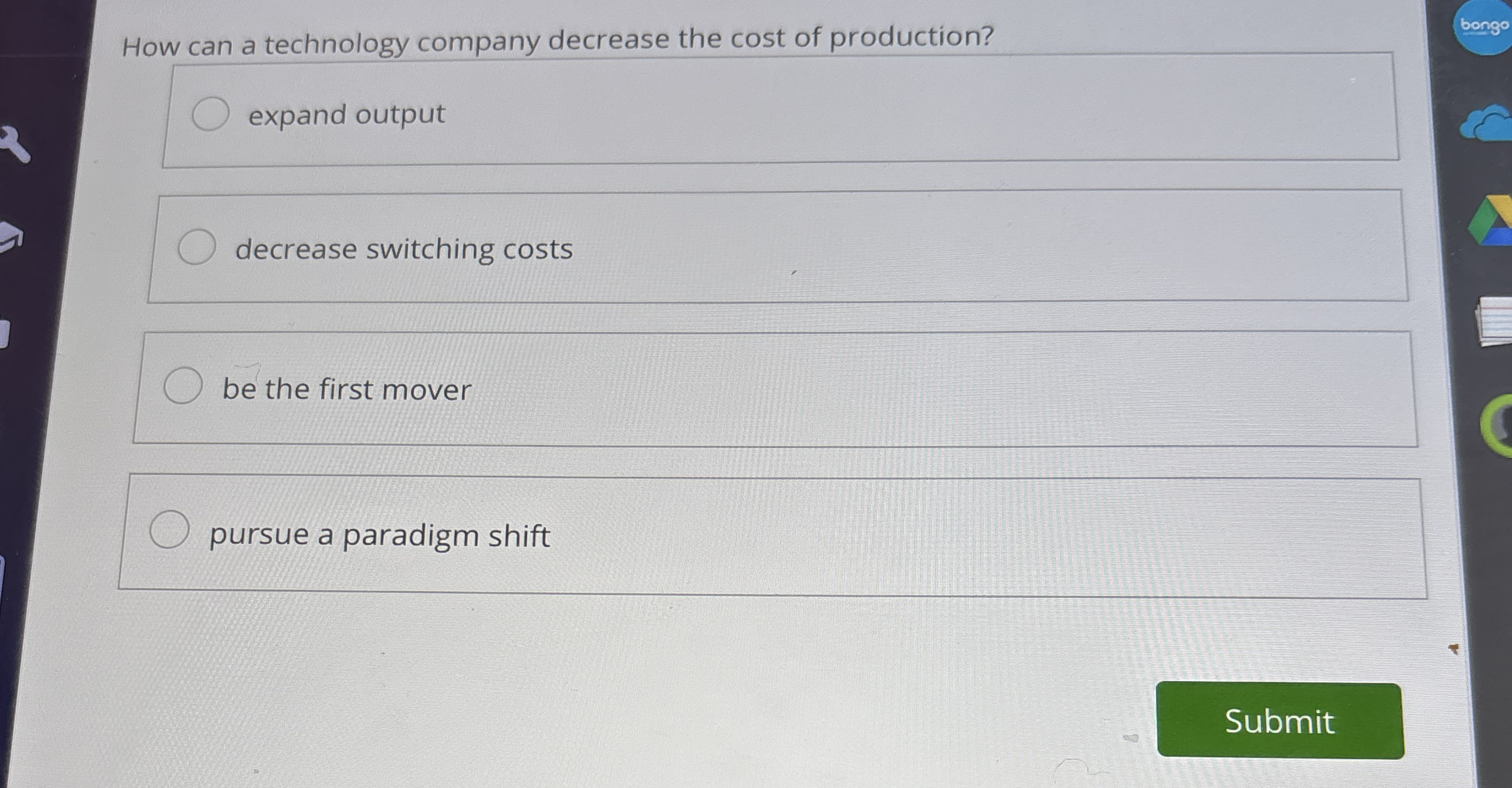  How can a technology company decrease the cost of production? expand