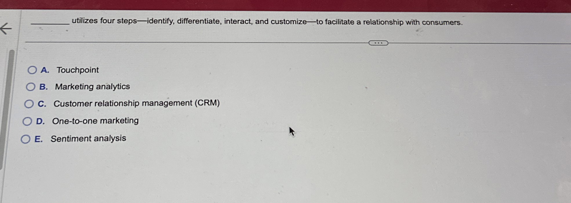  q, utilizes four steps-identify, differentiate, interact, and customize - to facilitate