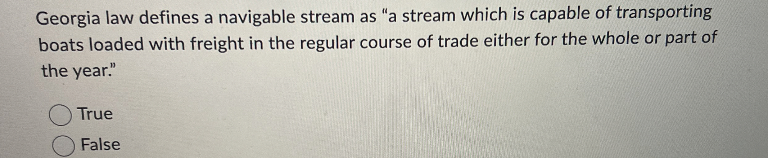  Georgia law defines a navigable stream as "a stream which is