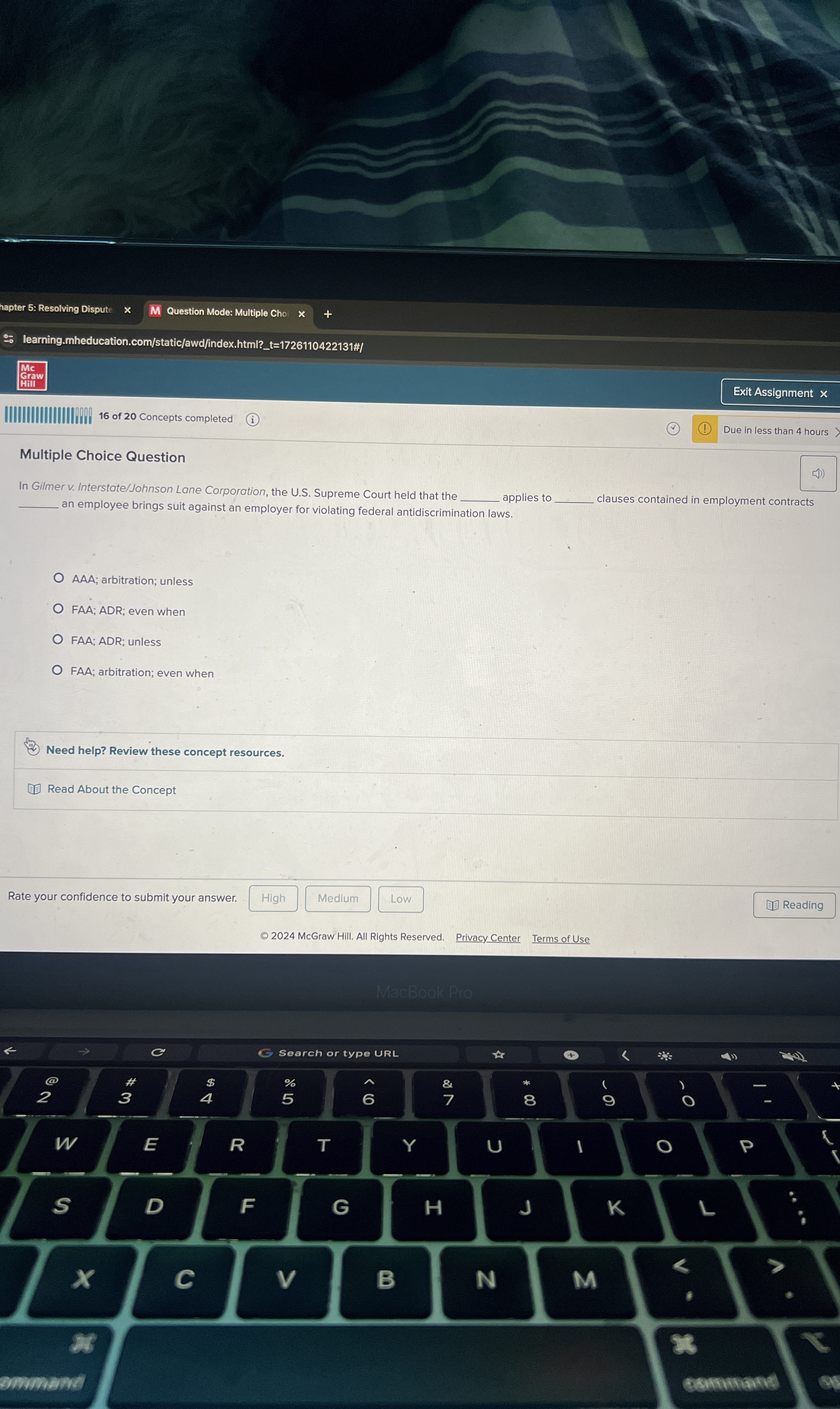  Multiple Choice Question In Gilmer v. Interstate/Johnson Lane Corporation, the U.S.